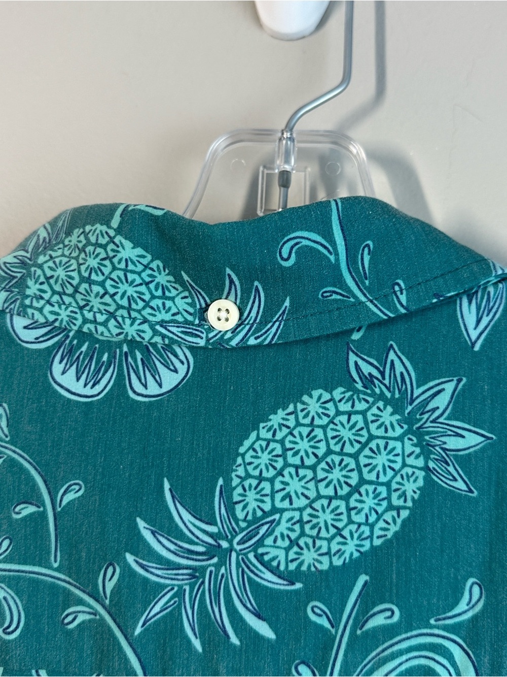 Reyn Spooner Joe Kealoha Pineapple Floral Aloha Shirt Teal Size XL - Picture 13 of 14